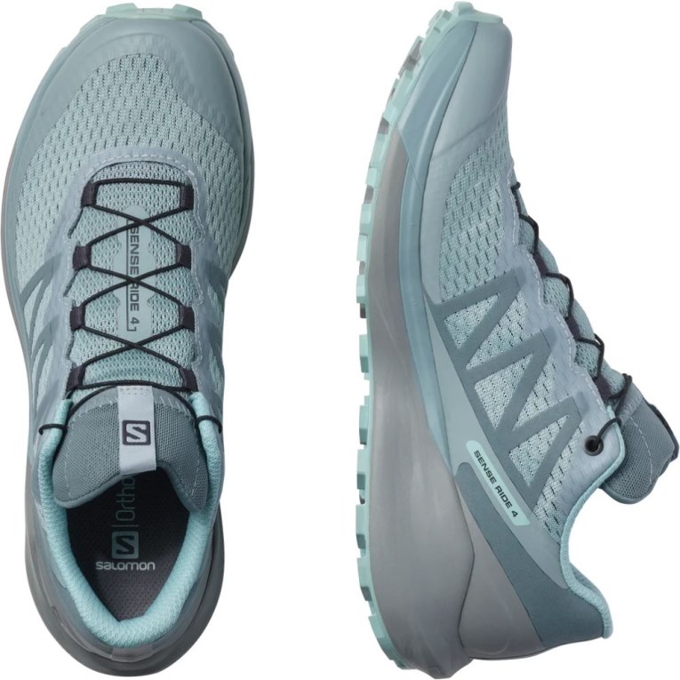 Light Blue Salomon Sense Ride 4 GTX Invisible Fit Women's Trail Running Shoes | IE MQ4756